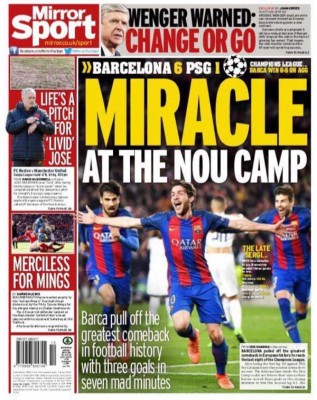 La prensa internacional se rinde a la 'noche mágica' del Barcelona