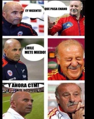 Los memes de España vs Chile.