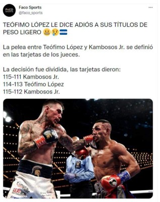 Brutal mensaje de Mauricio Dubón a Teófimo tras perder ante Kambosos: 'Sigue siendo la mera verg...'