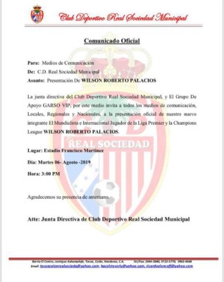 Hora y fecha de la presentación de Wilson Palacios como nuevo fichaje de Real Sociedad