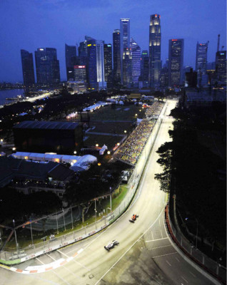 F1: Hamilton logra pole en Singapur.