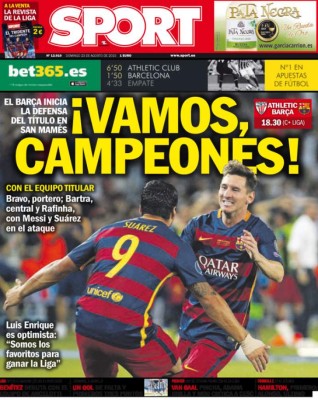 Las portadas de los diarios deportivos más importantes en el mundo