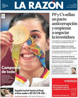 Las principales portadas de periódicos en el mundo de este sábado 20 de agosto