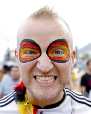 La fiesta en las tribunas en la semifinal Brasil vs Alemania