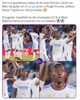 Vuelan las redes: Real Madrid empata contra Levante y Vinicius es la gran víctima de los memes