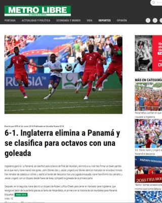 Así reaccionó la prensa mundial tras la paliza de Inglaterra sobre Panamá