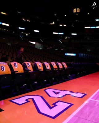 Así fue el homenaje de Los Ángeles Lakers a Kobe Bryant en juego de NBA