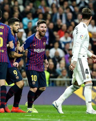 En fotos: ¡La rabieta de Messi con Sergio Ramos en el clásico!