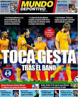Las portadas de los diarios deportivos en el mundo