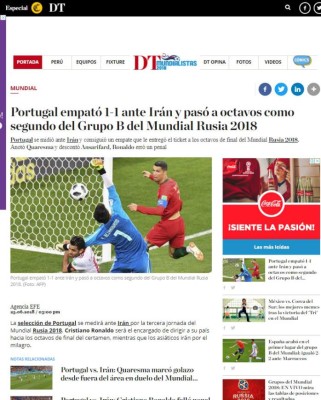 PORTADAS: Así ven a la Portugal de Ronaldo por su pase a octavos de Rusia 2018