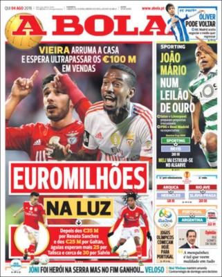Las portadas deportivas más importantes en el mundo de este jueves 04 de agosto
