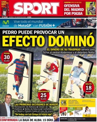 Viernes: Las portadas de los diarios deportivos del planeta