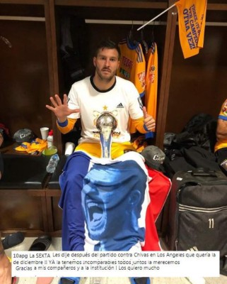 Celebración de Tigres tras ser campeón de la Liga Mx