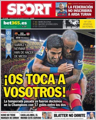 Las portadas más importantes de los diarios deportivos en el mundo