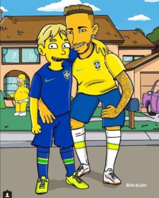 Los cracks del fútbol y sus dobles con los simpsons