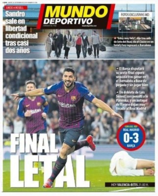 Las portadas por el mundo sobre la paliza del Barcelona ante el Real Madrid en Copa