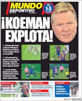 'Un atraco clásico': Las portadas el día después del polémico triunfo del Real Madrid ante Barcelona&nbsp;&nbsp;&nbsp;