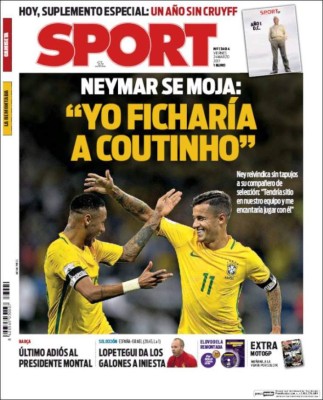 Portadas de hoy: Argentina se rinde a Messi y Honduras a ''TRUMPear'' a EUA