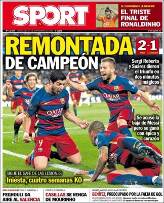 Las mejores portadas de los diarios deportivos en el mundo