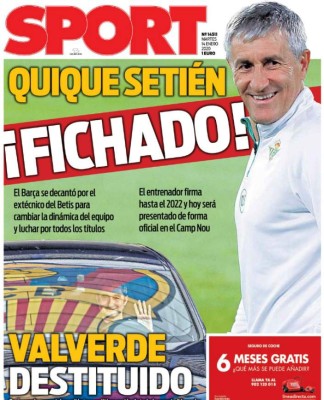 Prensa española sobre Setién: 'Dispone de cinco meses para hacer jugar al Barça a su modo”