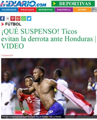 Así amanecieron las portadas tras el polémico empate de Costa Rica contra Honduras