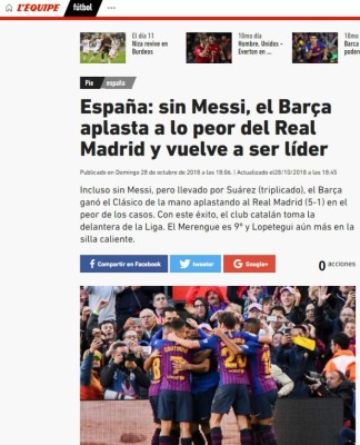 Lo que dice la prensa sobre el Barcelona-Real Madrid: 'A la calle'