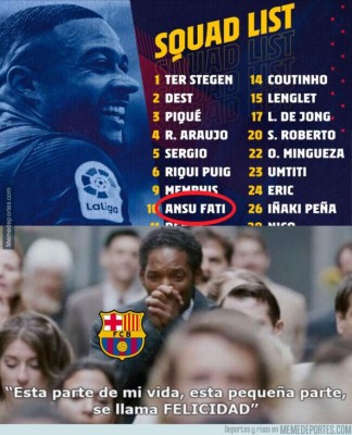 Los crueles memes del regreso de Ansu Fati en la goleada del Barcelona ante el Levante