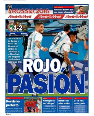 Tremendas portadas: El mundo se rinde ante Messi y a la clasificación de Argentina a octavos del Mundial