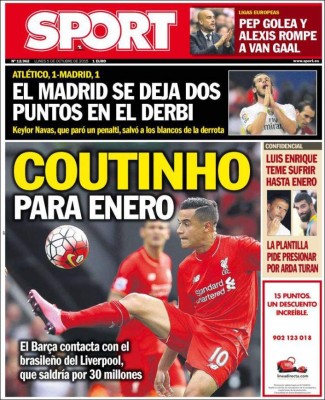 Las mejores y más importantes portadas deportivas por el mundo