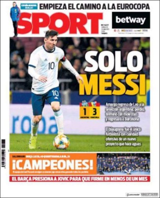 ''Pa' que respeten'', así amanecen las portadas tras la derrota de la Argentina de Messi
