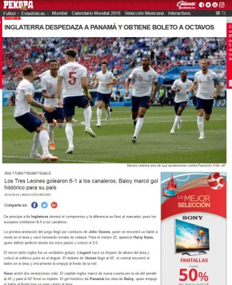 Así reaccionó la prensa mundial tras la paliza de Inglaterra sobre Panamá