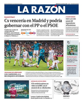 Las portadas sobre el pase a la final del Real: Así, así, así se clasifica el Madrid