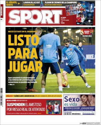 Las mejores portadas de este martes futbolero 17 de noviembre de 2015