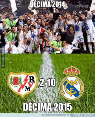 MEMES: No perdonan al Real Madrid tras golear al Rayo Vallecano