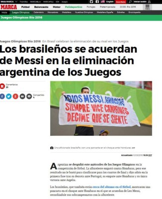 Prensa internacional se rinde a Honduras tras eliminar a Argentina