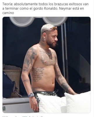 ¡Lo comparan con Hazard! Neymar sorprende con su estado físico en sus vacaciones desde Ibiza: 'increíble panza' &nbsp;&nbsp;