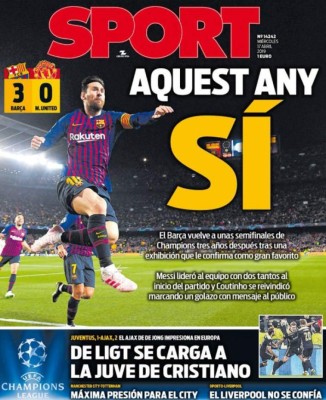 Las portadas del mundo que alaban a Messi y destrozan a Cristiano tras el fracaso en Champions
