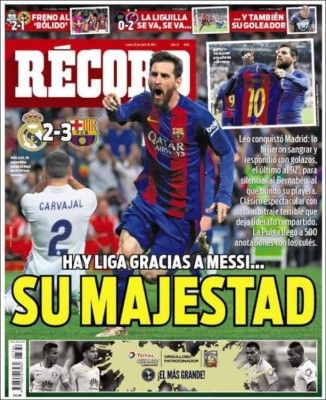 Messi el gran protagonista de las portadas de los diarios deportivos en el mundo.