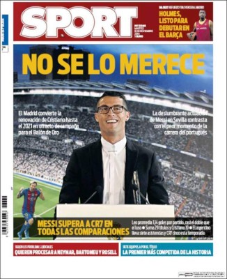 Guerra de portadas en España por Messi y Cristiano