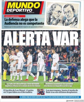 Las portadas internacionales calientan el clásico Real Madrid-Barcelona