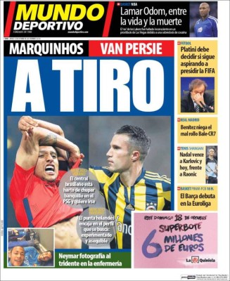 Las portadas de los diarios deportivos en el mundo
