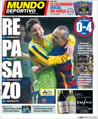Las mejores portadas de este domingo 22 de noviembre de 2015