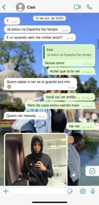Casemiro y la exuberante modelo con la que habría sido infiel, revelan chat y la respuesta de su esposa Anna Marina