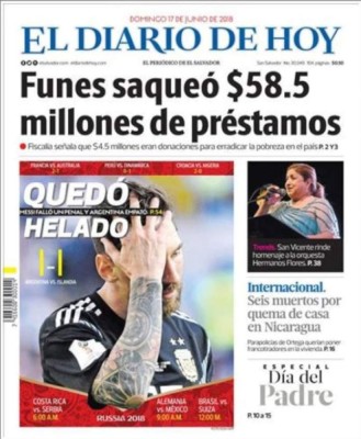 Portadas: Destrozan a la Argentina de Messi por su debut ante Islandia