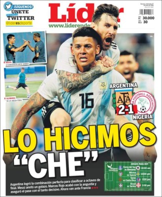 Tremendas portadas: El mundo se rinde ante Messi y a la clasificación de Argentina a octavos del Mundial