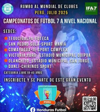 Honduras vibrará con la pasión del fútbol 7 en diferentes ciudades del país y con posibilidad de ir al Mundial