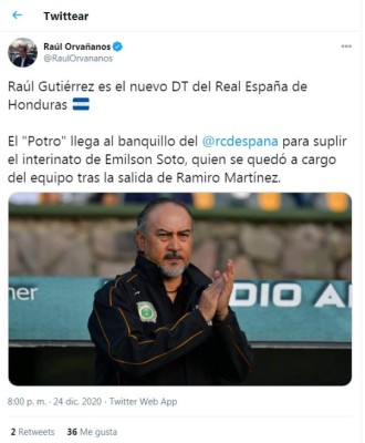 En México dicen que el 'Potro' Gutiérrez viene a dirigir a un lugar 'exótico” con Real España