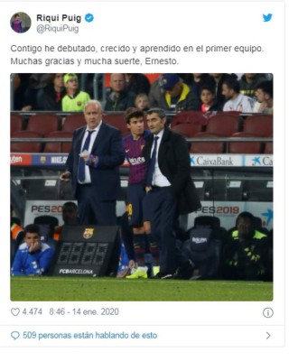 Los cracks del Barcelona que se despidieron de Valverde en redes; a dos jugadores 'les gustó' su salida
