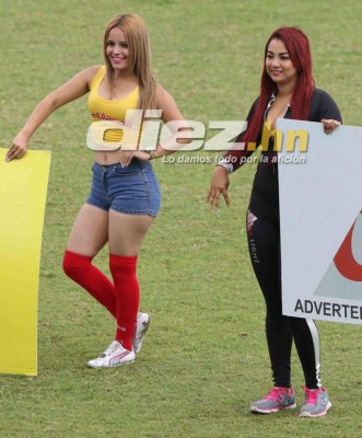 Las hermosuras que engalanaron el clásico Marathón-Motagua