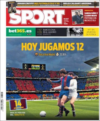Portadas: El mundo con fiebre de 'El Clásico' Barcelona-Real Madrid